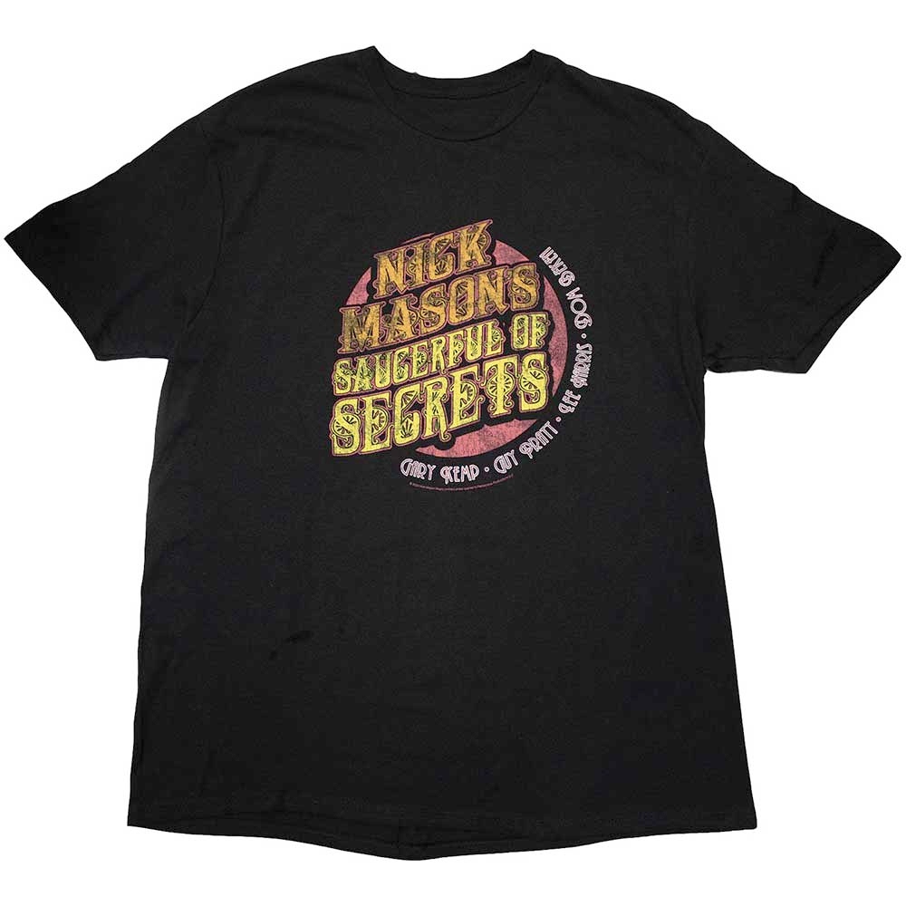 Nick Mason's Saucerful Of Secrets - Europe Tour 2023 Heren Tshirt - Zwart